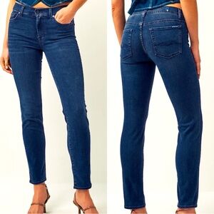 7 for all Mankind Roxanne Mid Rise Skinny Jeans Size 26